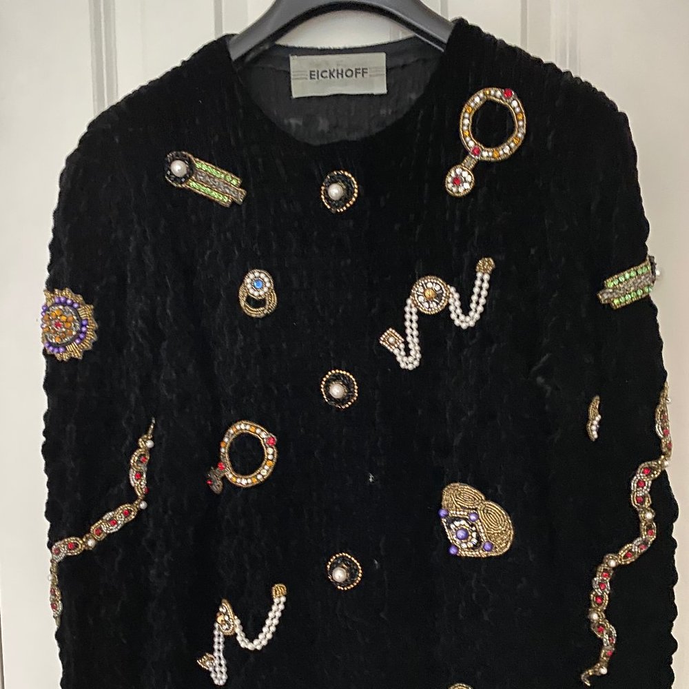 Vintage Amarotico Beaded Velvet Jacket